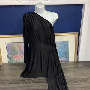 2xl Black one shoulder mini dress